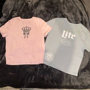 Baby tee T-Shirt bundle - Pink and Blue